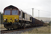 66076 at the loading pad whilst the train is being loaded