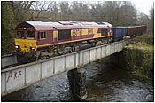 66076 passing over the River Amman at Pontamman