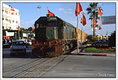 Freight train passing through Sousse